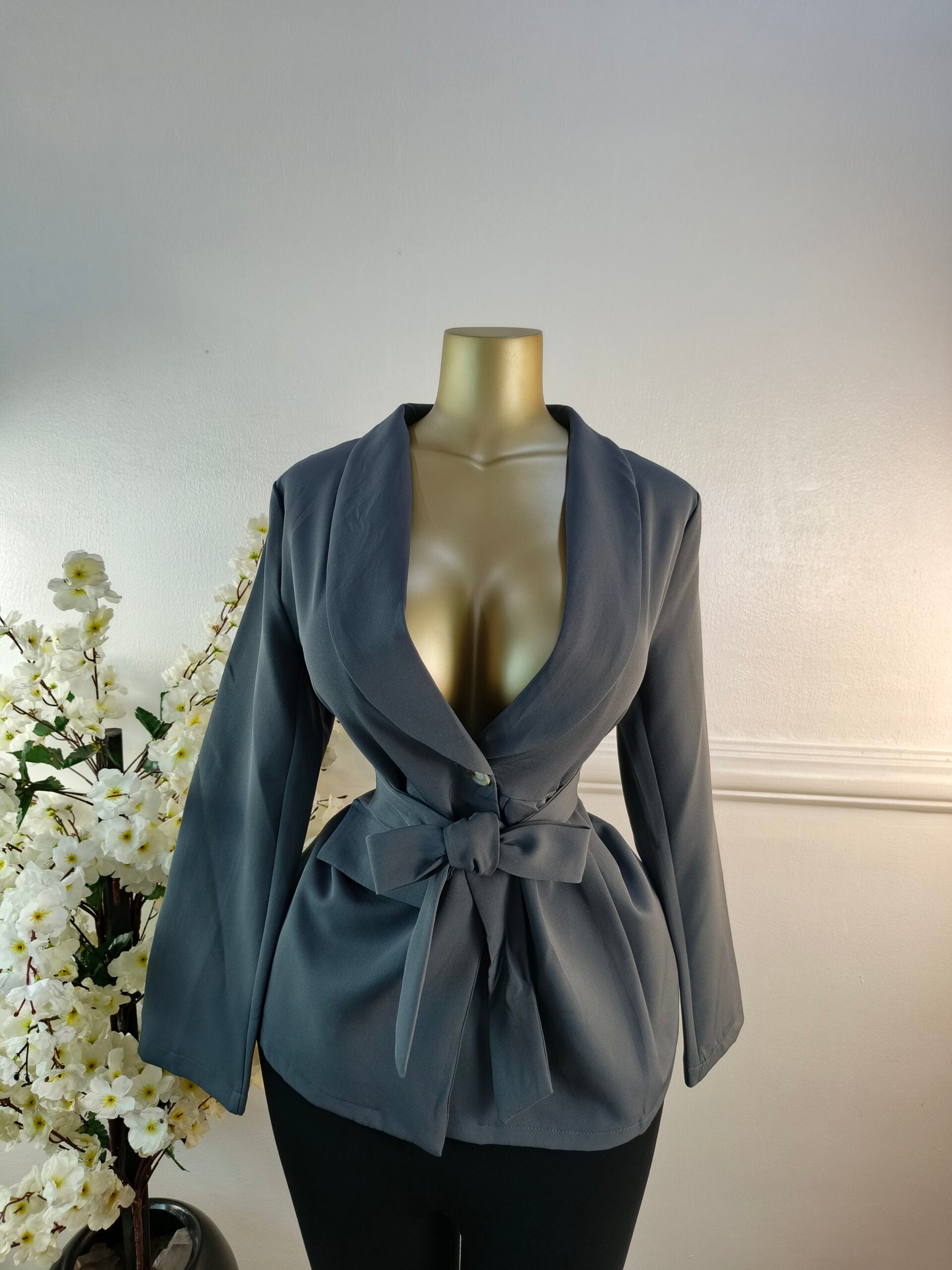BLAZER UK SIZE 12 [LENGTH 29 INCHES, GREY] image 0