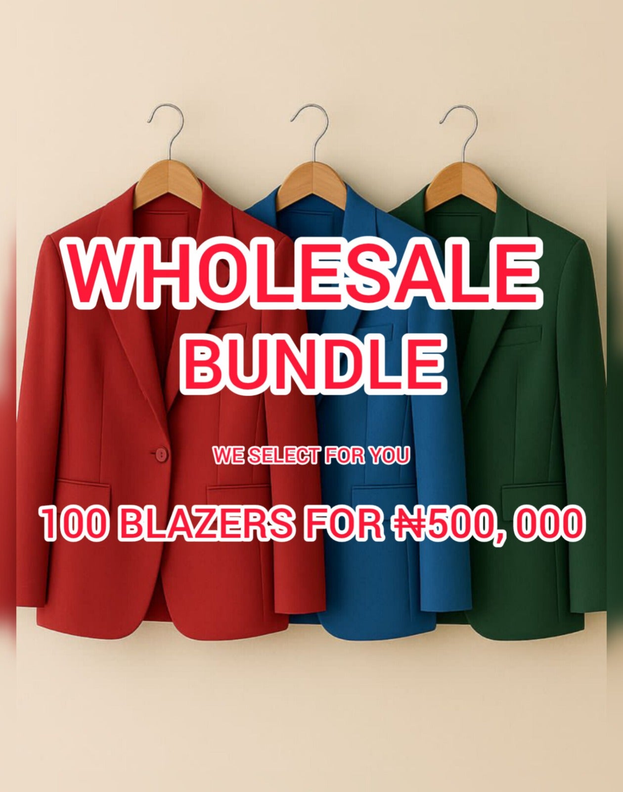 WHOLESALE BUNDLE- 100 BLAZERS image 0