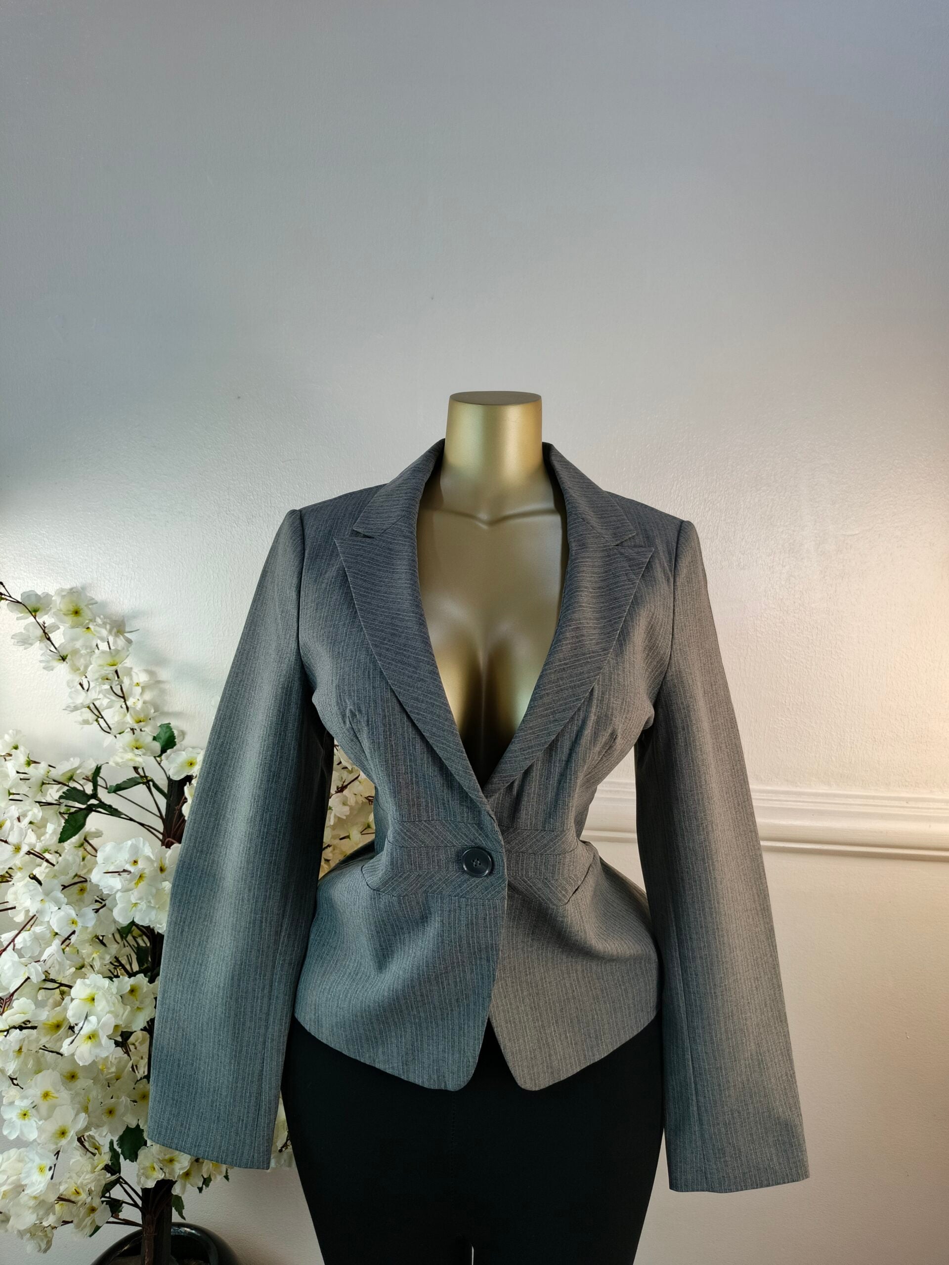 BLAZER UK SIZE 10 [LENGTH 25 INCHES, GREY] image 0