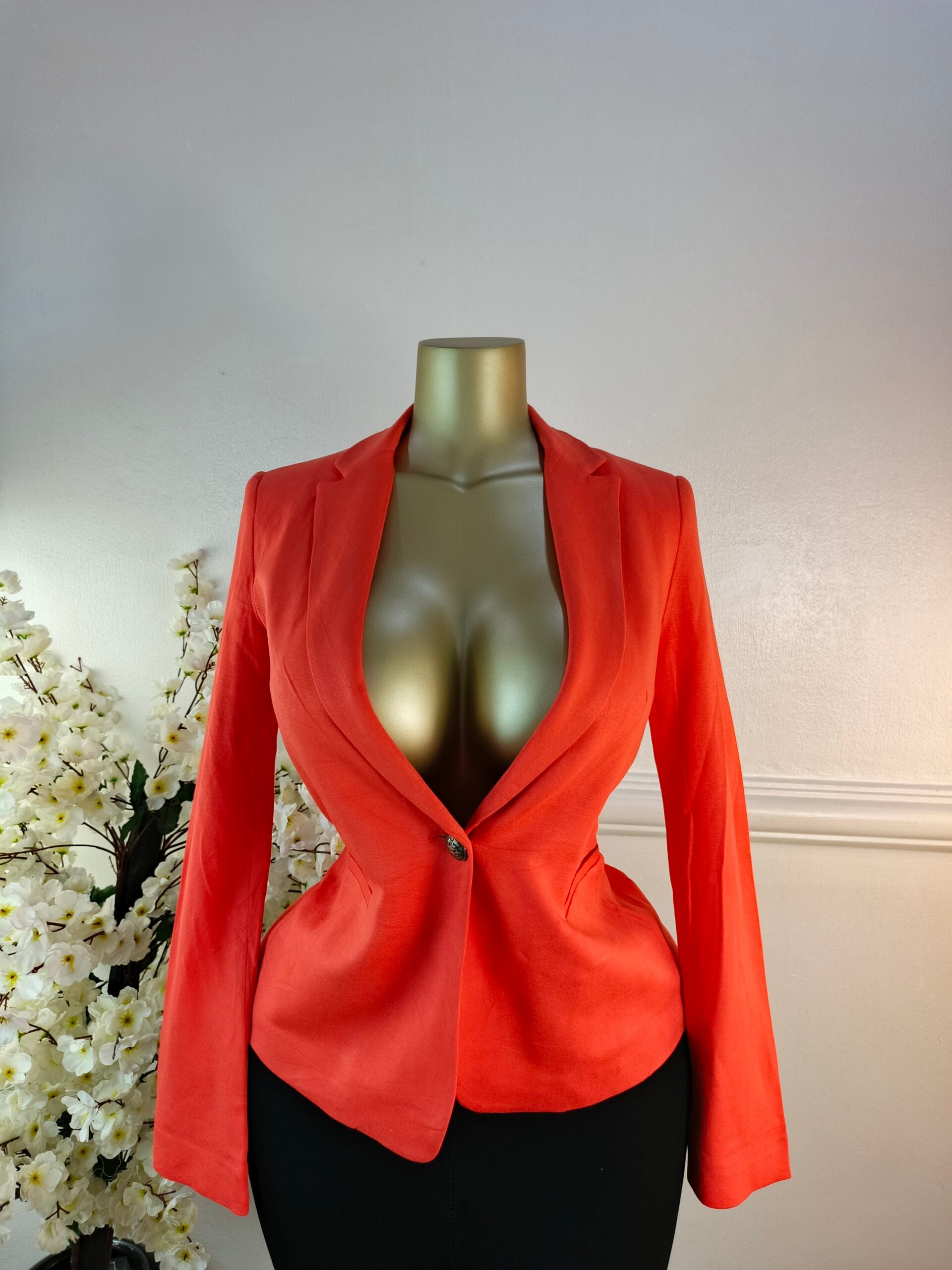 ZARA BASICS UK SIZE 6 [LENGTH 25 INCHES, ORANGE] image 0