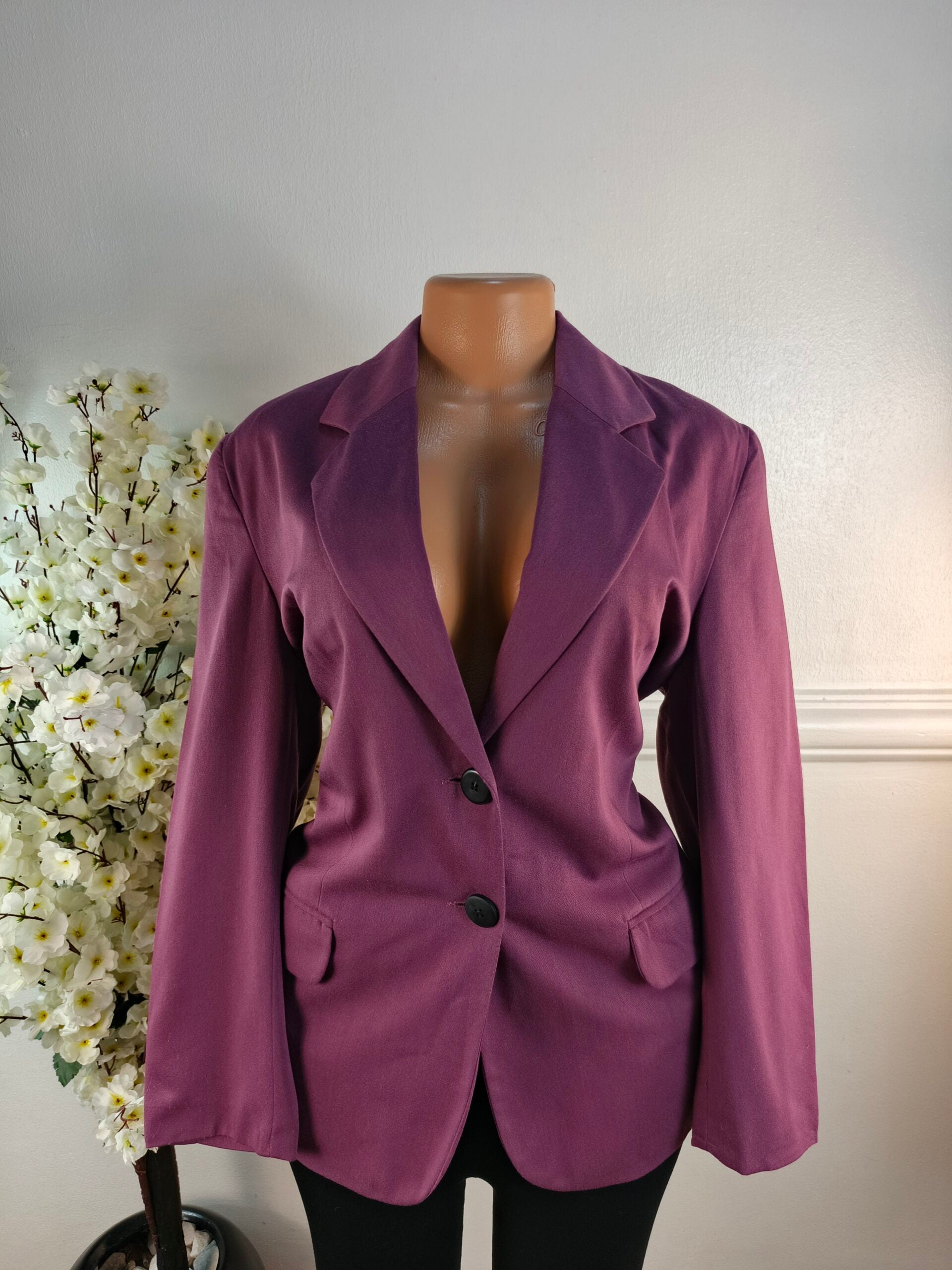 BLAZER UK SIZE 16 [LENGTH 28 INCHES, PURPLE] image 0