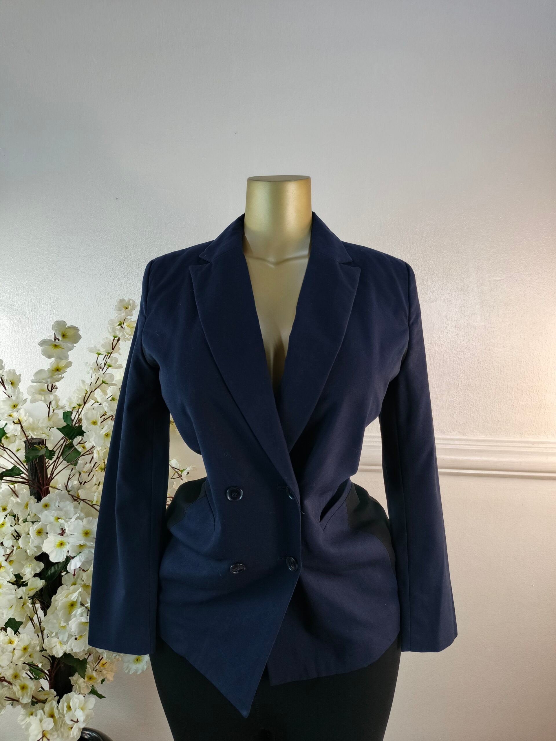H&amp;M UK SIZE 10 [LENGTH 27 INCHES, NAVY BLUE] image 0