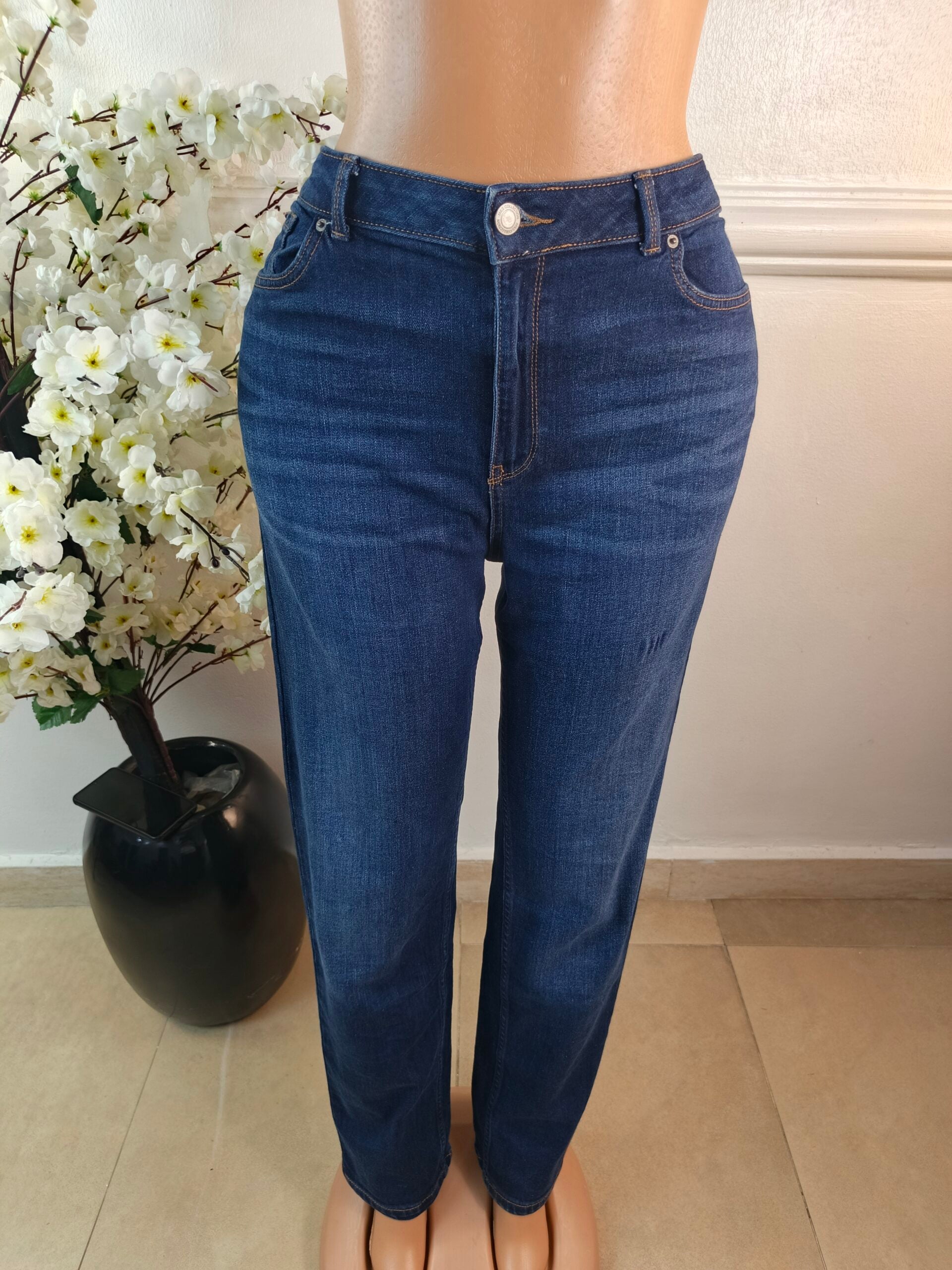 STRAIGHT UK SIZE 18 [LENGTH 42 INCHES, BLUE] image 0