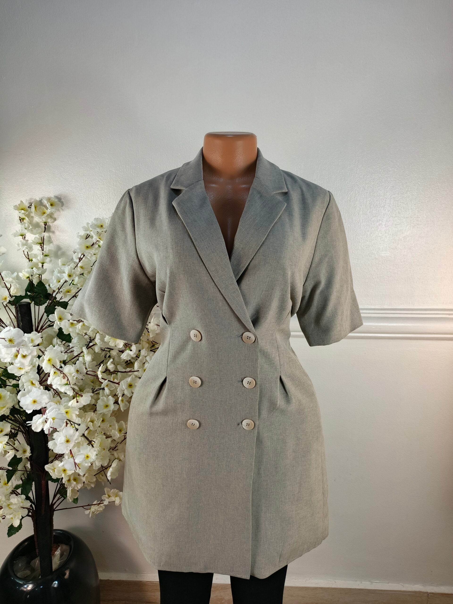 BLAZER UK SIZE 10 [LENGTH 35 INCHES, GREY] image 0