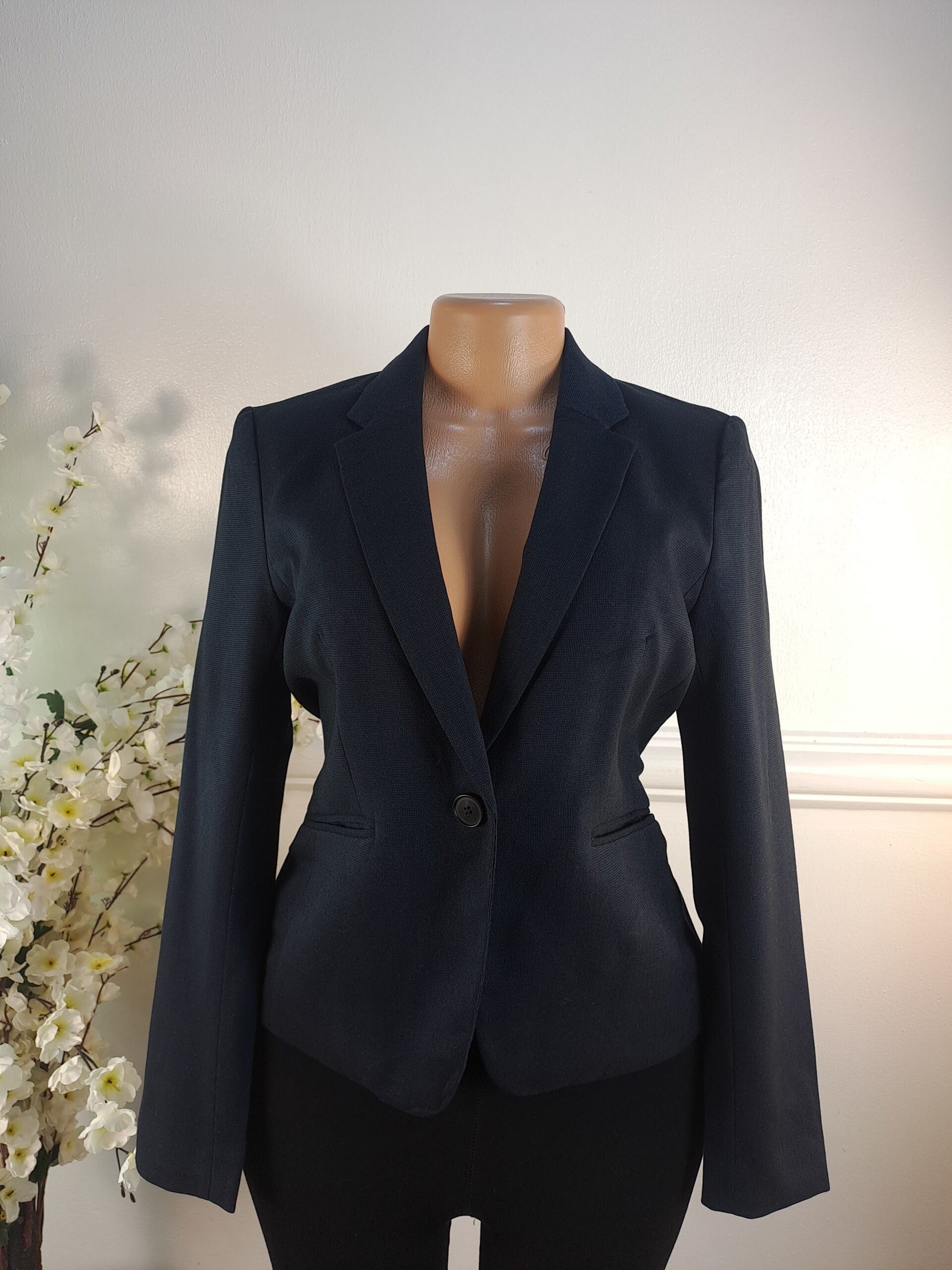 H&amp;M UK SIZE 8 [LENGTH 24 INCHES, NAVY BLUE] image 0