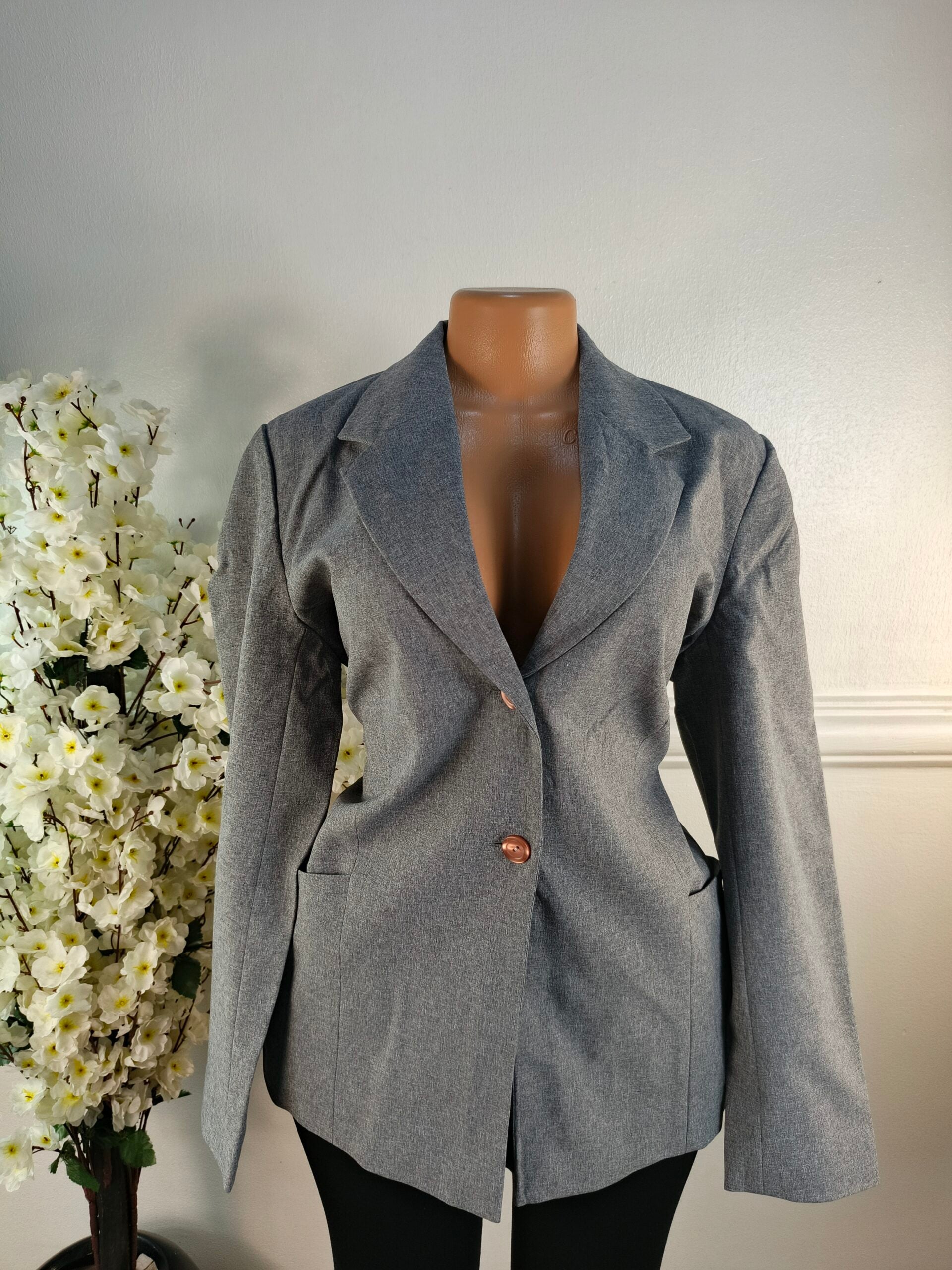 SLIMMA UK SIZE 14 [LENGTH 27 INCHES, GREY] image 0