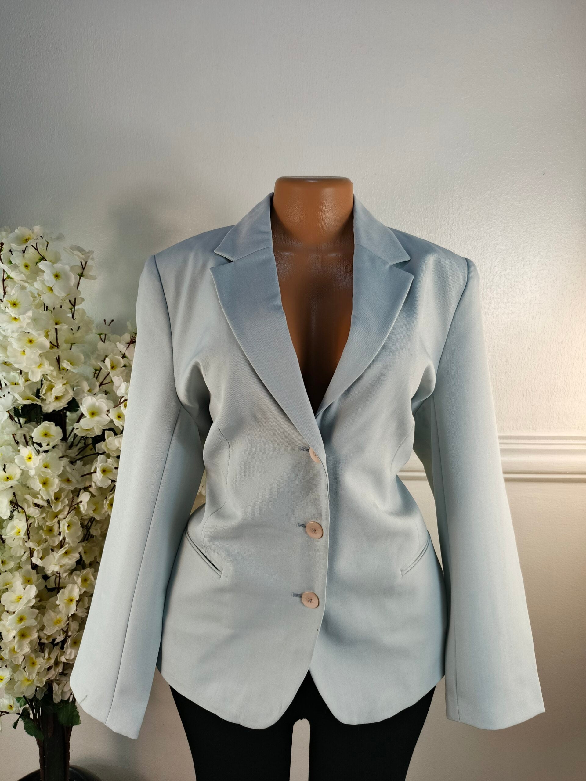 BLAZER UK SIZE 16 [LENGTH 27 INCHES, SKY BLUE] image 0