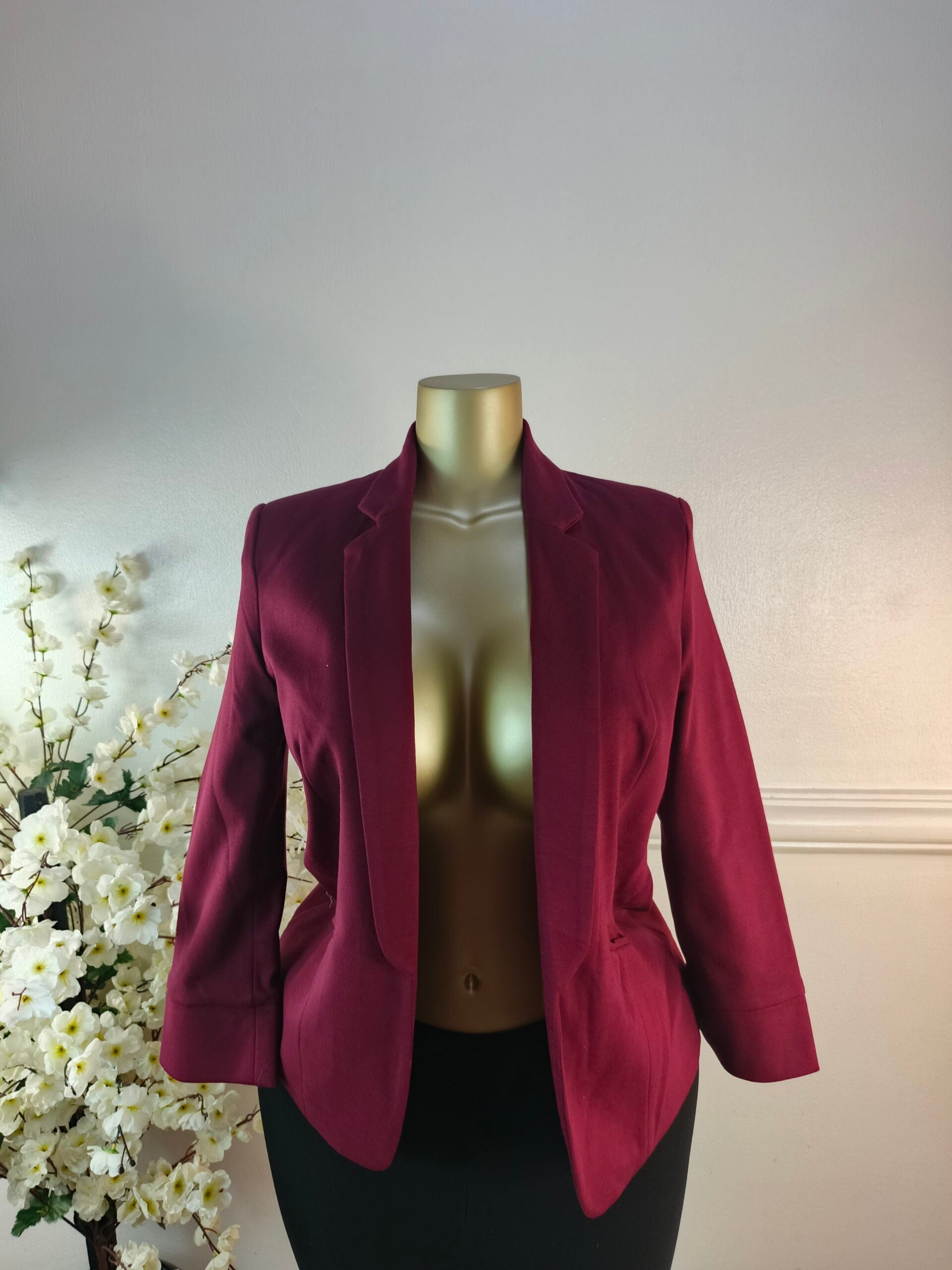 PNK PARIS UK SIZE 10 [LENGTH 26 INCHES, BURGUNDY] image 0