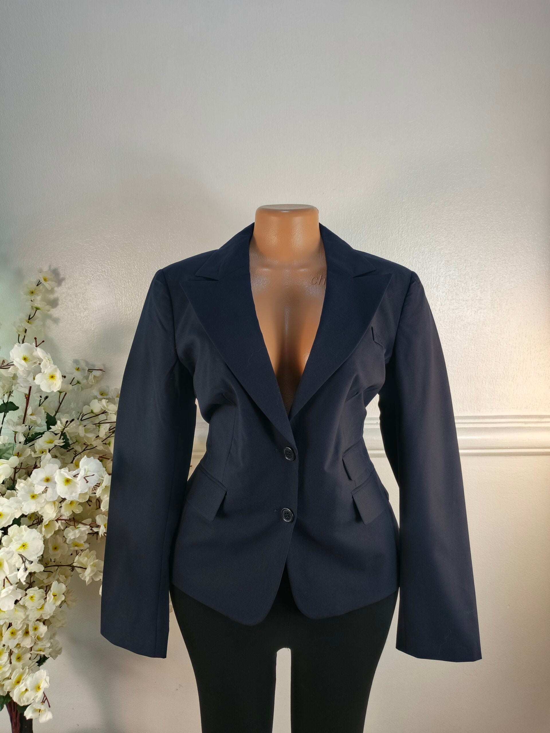 BLAZER UK SIZE 10 [LENGTH 27 INCHES, NAVY BLUE] image 0