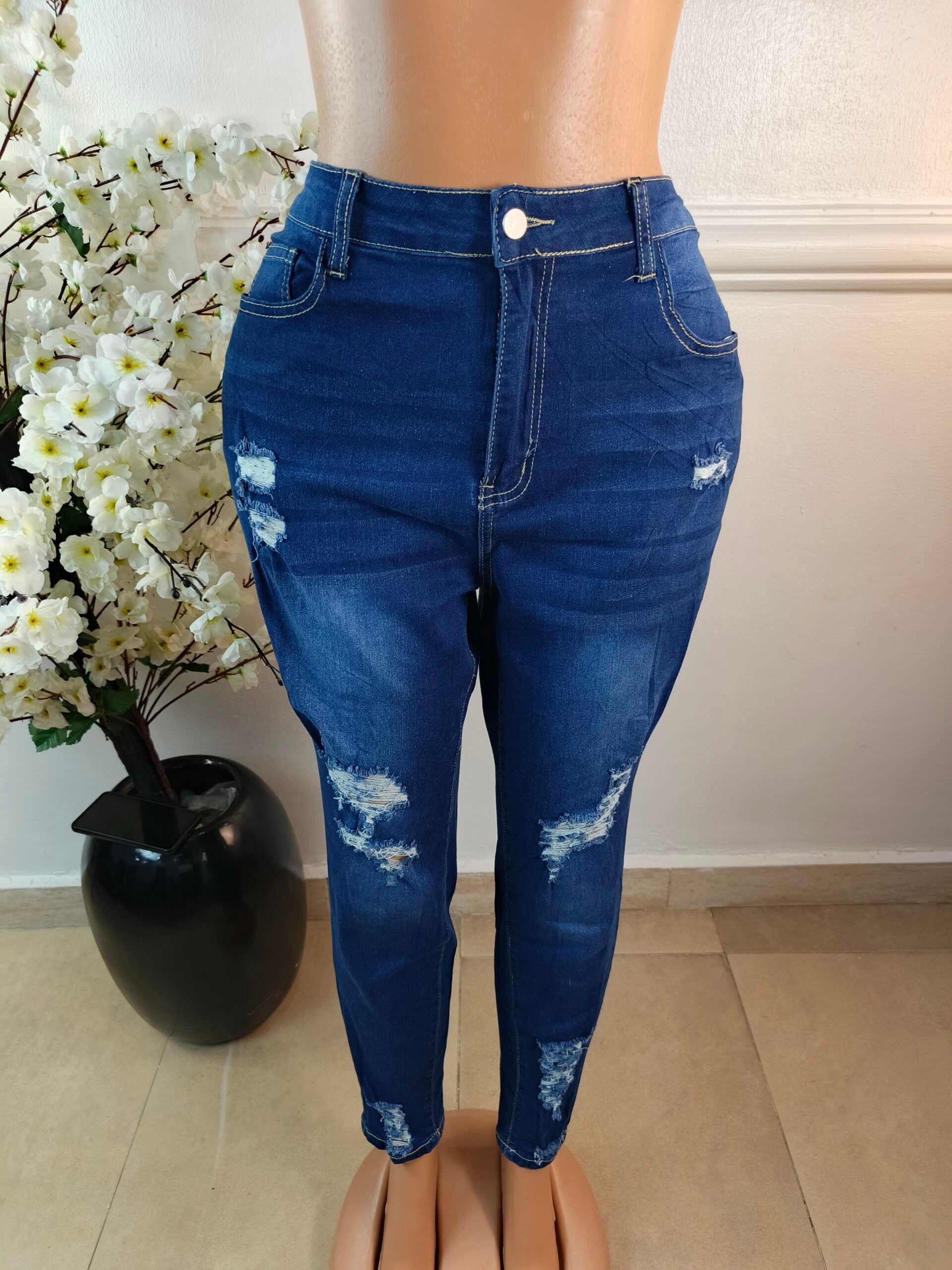 SHEIN CURVE UK SIZE 16 [LENGTH 39 INCHES, BLUE] image 0