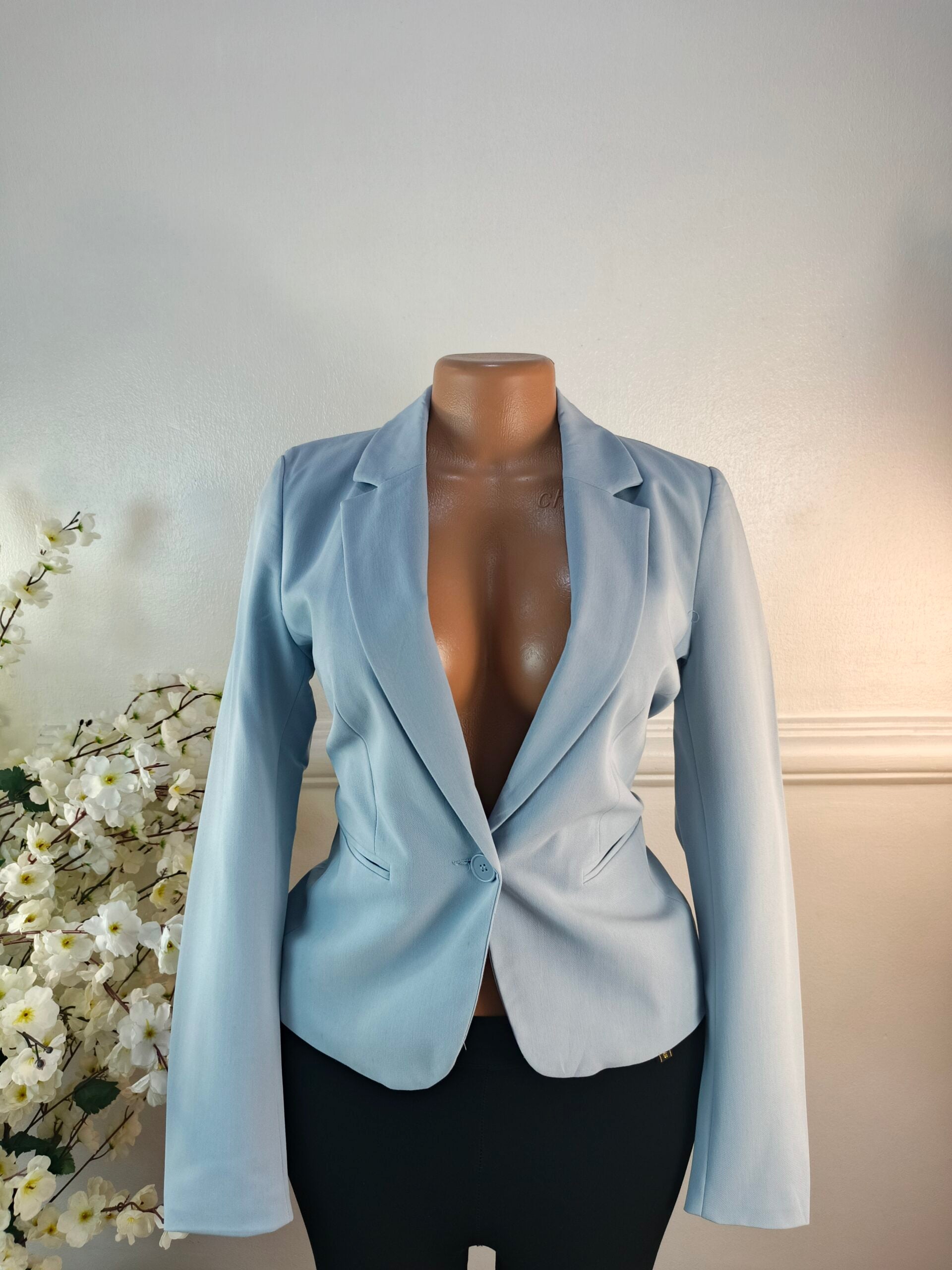 VILA CLOTHES UK SIZE 8 [LENGTH 24 INCHES, SKY BLUE] image 0