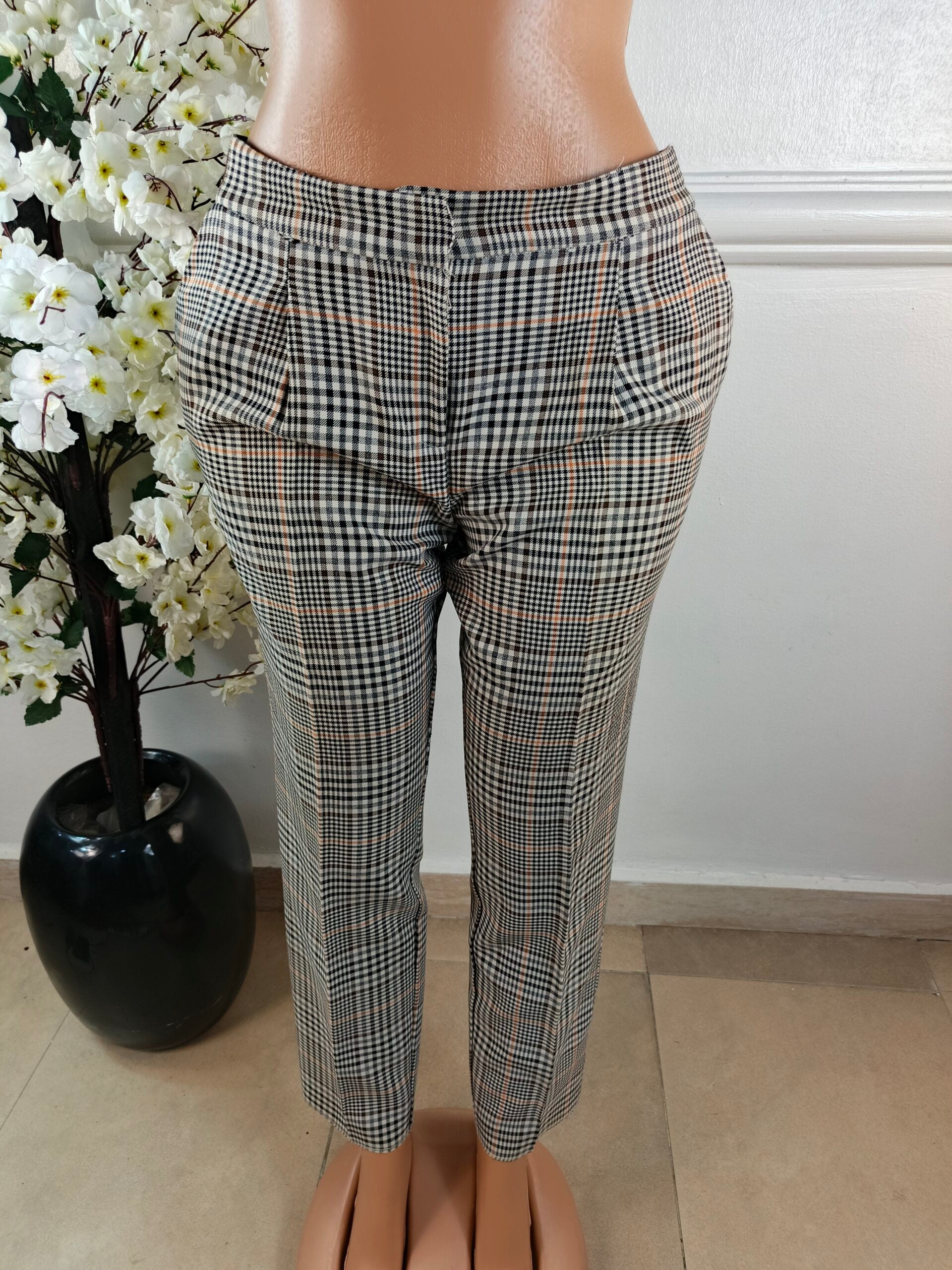 PANT UK SIZE 10 [LENGTH 39 INCHES, CHECKERS] image 0