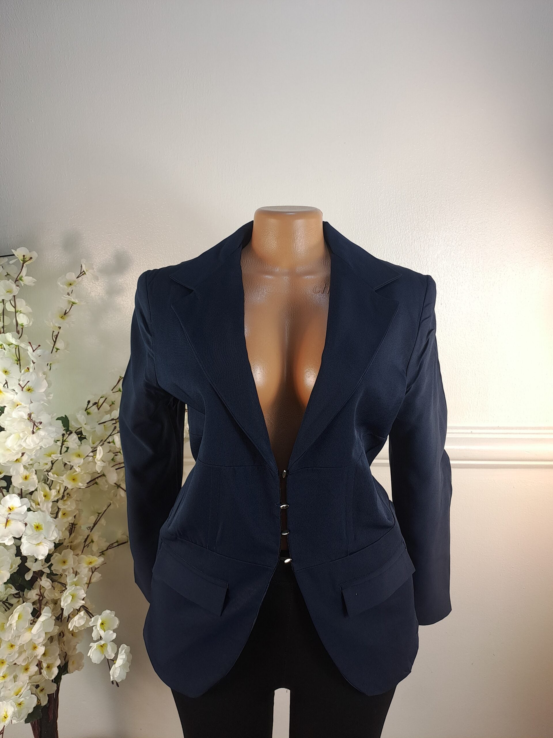 BLAZER UK SIZE 8 [LENGTH 30 INCHES, NAVY BLUE] image 0