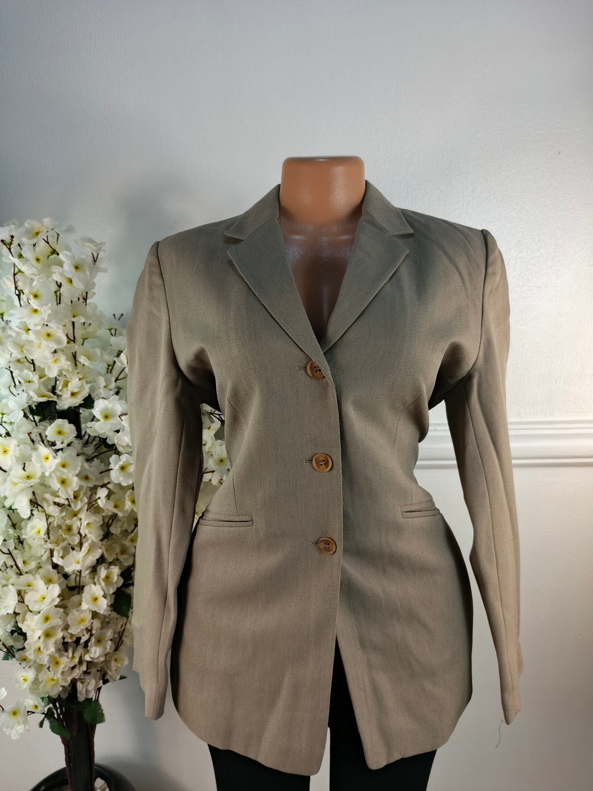 BLAZER UK SIZE 12 [LENGTH 30 INCHES, OLIVE GREEN] image 0