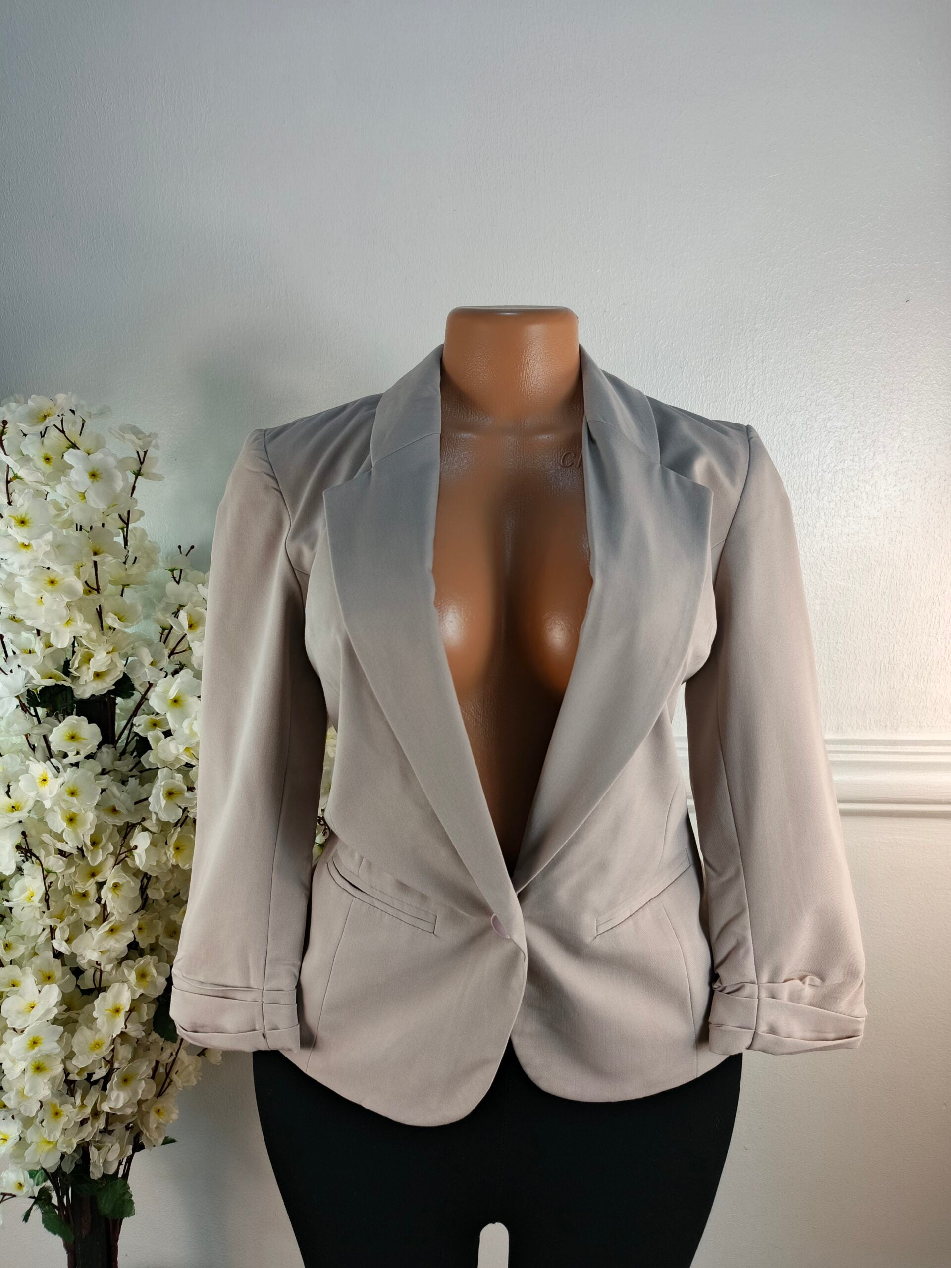 BLAZER UK SIZE 8 [LENGTH 24 INCHES, COTTON BROWN] image 0