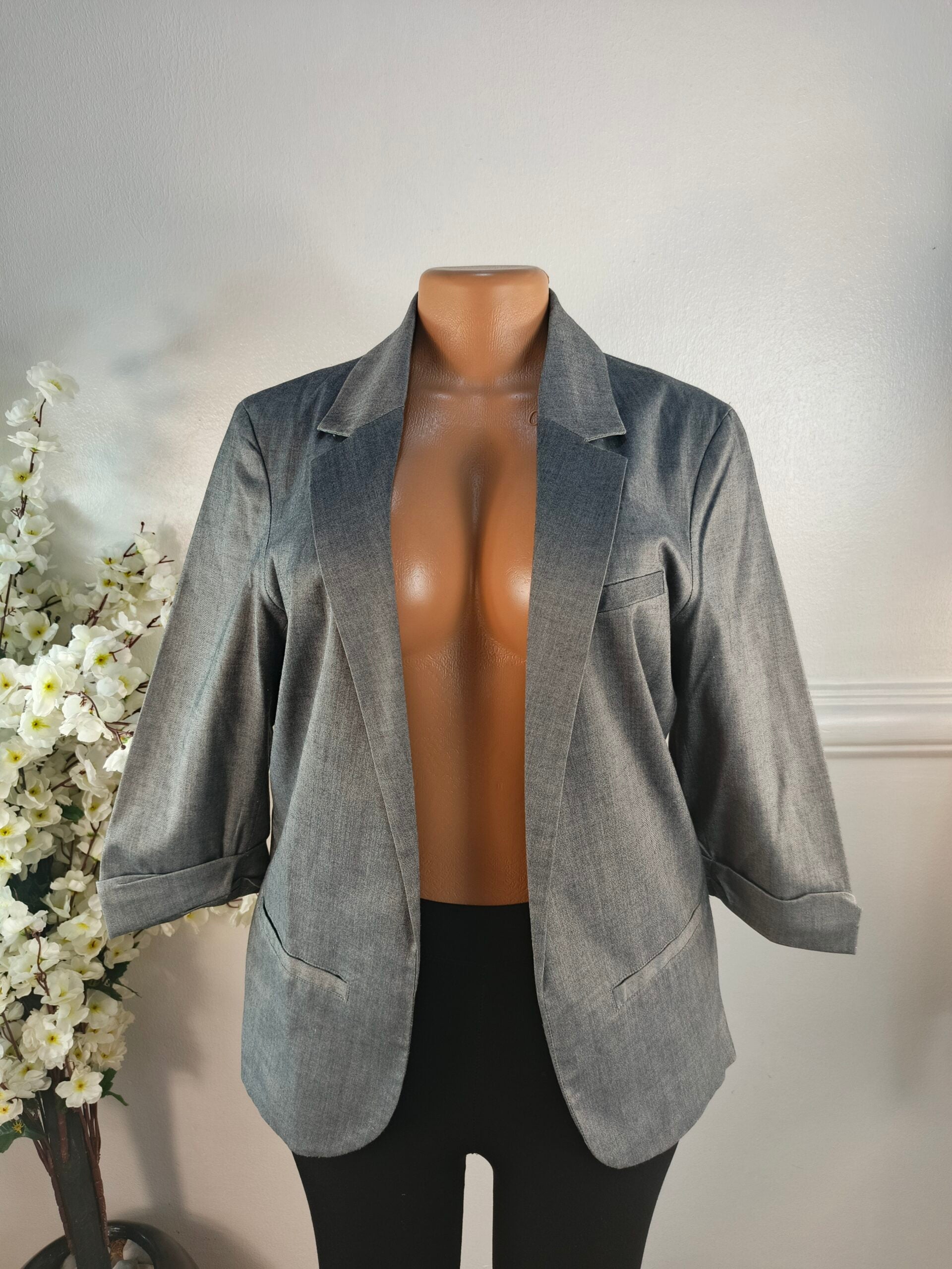 TOPSHOP UK SIZE 10 [LENGHT 27 INCHES, GRAY] image 0